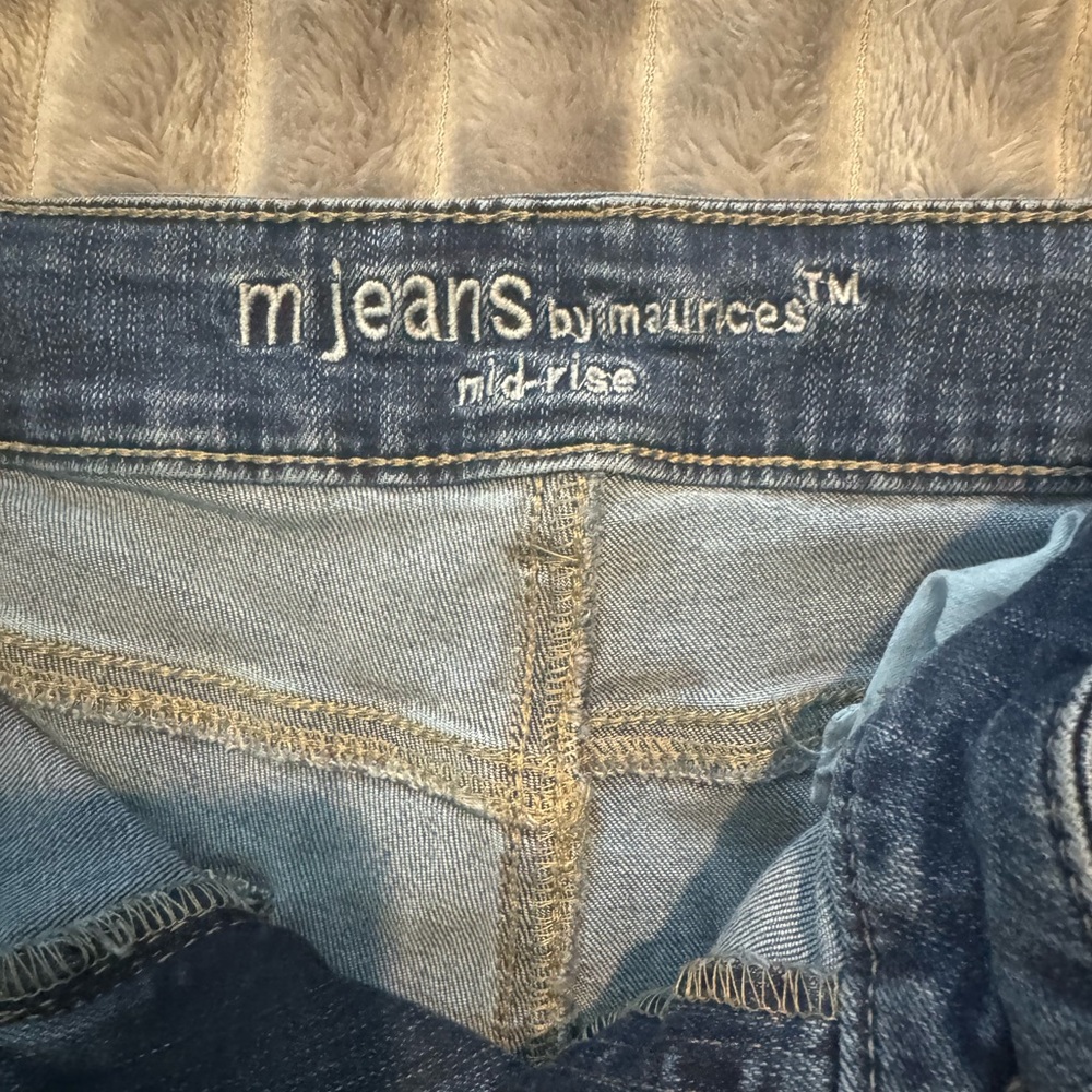 M Jeans by Maurice High Rise Curvy Boot Cut Jeans Size 12 Reg